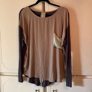 Hi low blouse multi colored top